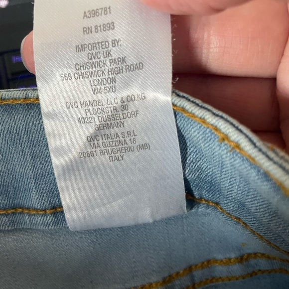 QVC All Worthy Blue Flare Jeans - Picture 9 of 10